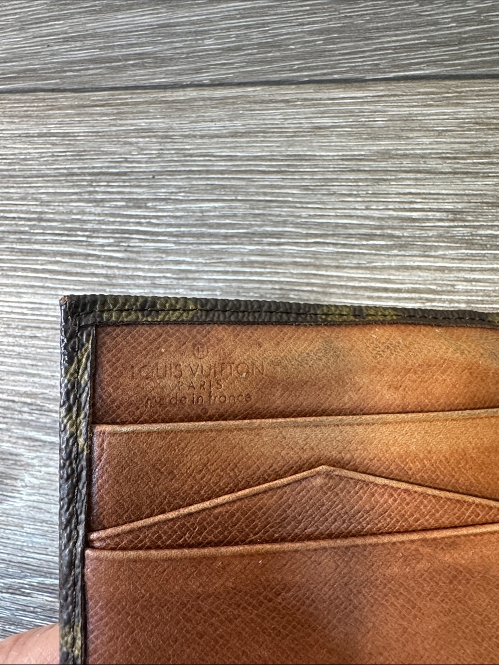Vintage 80s Louis Vuitton Monogram Envelope Wallet in Brown - Picture 6 of 9